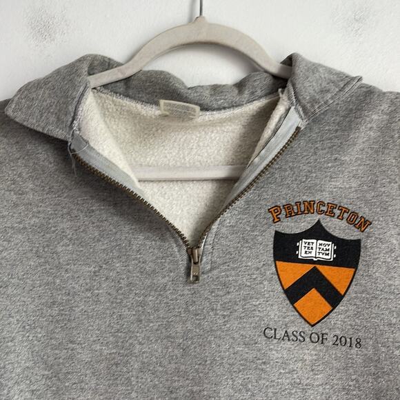 Jerzees Princeton Class of 2018 college university 1/4 zip pullover sweatshirt S - Picture 3 of 7